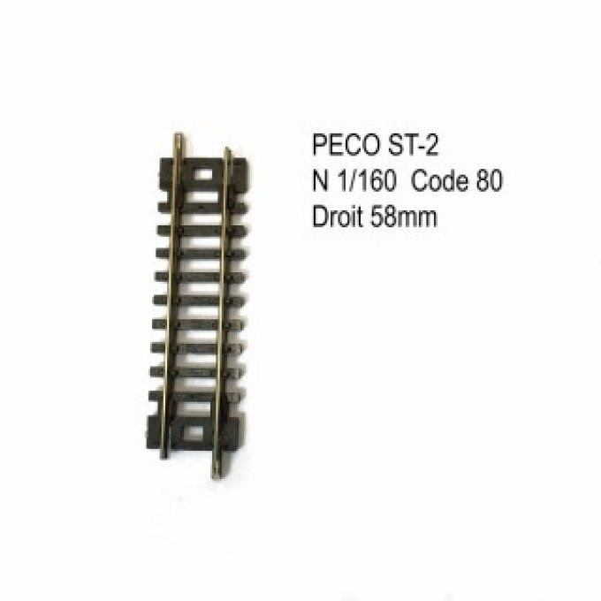 Rail droite 58mm code 80 -N-1/160-PECO ST2