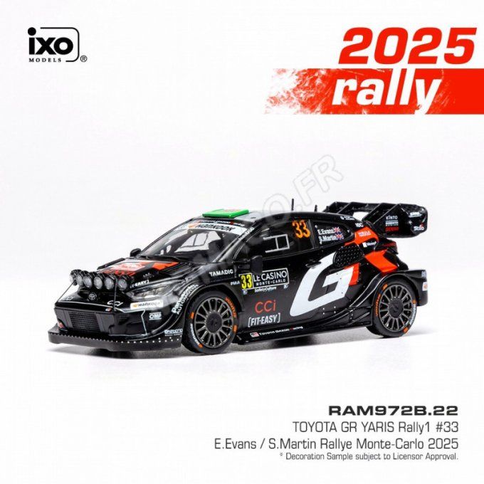 TOYOTA GR YARIS RALLY1 33 EVANS/MARTIN WRC RALLYE MONTE-CARLO 2025