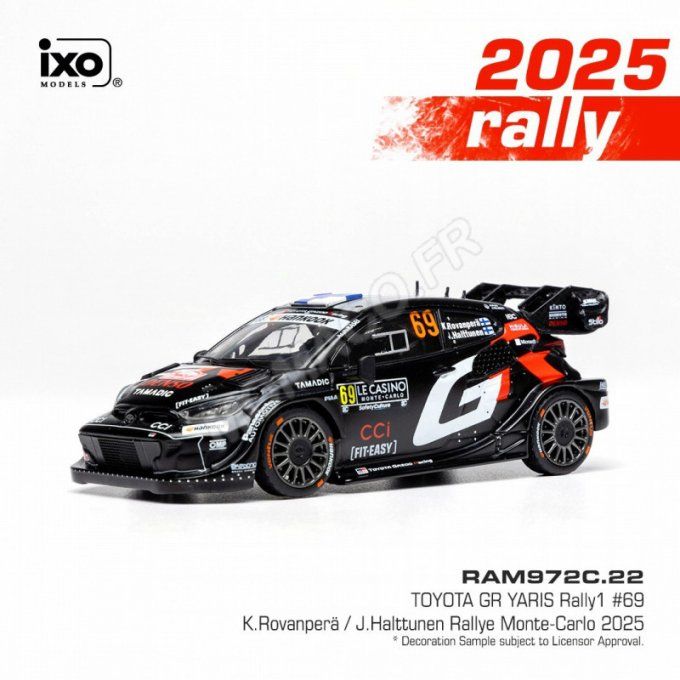 TOYOTA GR YARIS RALLY1 69 ROVANPERÄ/HALTTUNEN WRC RALLYE MONTE-CARLO 2025