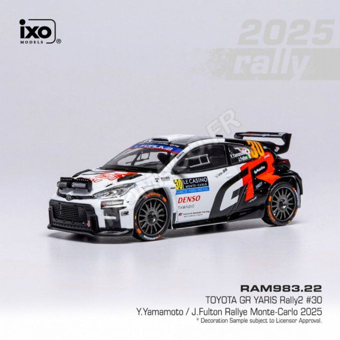 TOYOTA GR YARIS RALLY2 30 YAMAMOTO/FULTON WRC RALLYE MONTE-CARLO 2025