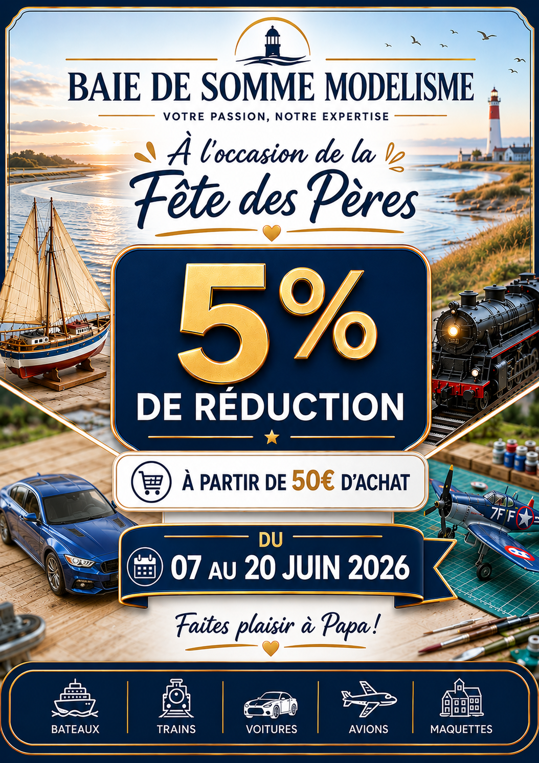 « Pour la Fête des Pères, faites plaisir à Papa… et à votre passion ! » « Pour la Fête des Pères, faites plaisir à Papa… et à votre passion ! »